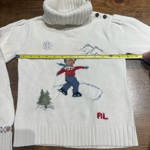 Ralph Lauren Girls 6/7 Classic Ice Skater-Intarsia Sweater - Picture 4 of 8